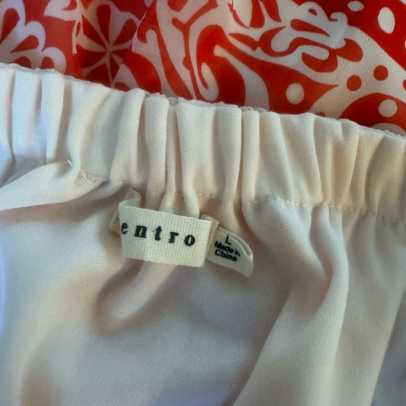 Sleeveless red and white maxi dress - Picture 3 of 3